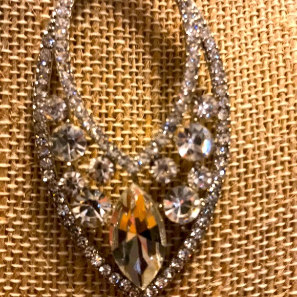 Ladies Statement Rhinestone Dangle Earrings - Picture 3 of 4